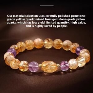 Fortune-making overnight rich yellow crystal bracelet prosperous fortune yellow tower crystal bracelet women's light luxury niche exquisite beaded jewelry