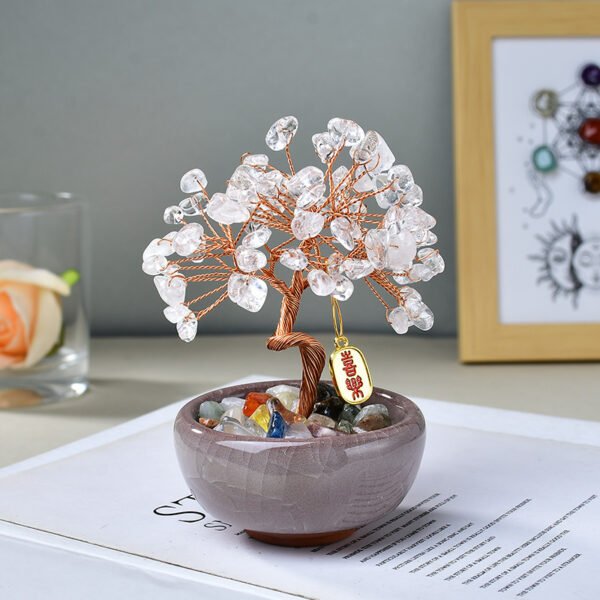 Hot-selling cornucopia tea cup base crystal fortune tree ornaments desktop crystal crystal tree creative handmade crafts - Image 13