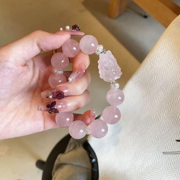 Wholesale natural powder crystal powder magic box bracelet women's powder crystal white crystal citrine bracelet female niche high - Image 6