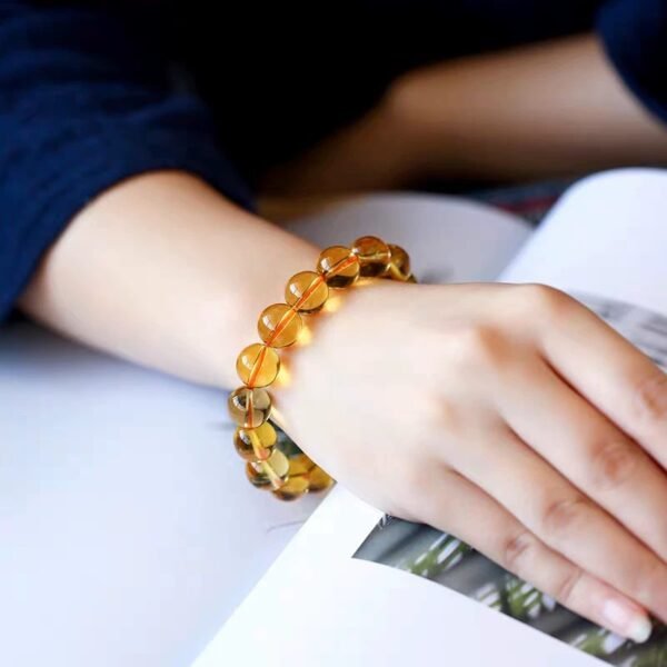 Donghai Crystal Brazilian Citrine Bracelet Optimized Citrine DIY Accessories Ball Bead Bracelet Factory Direct Sales - Image 3