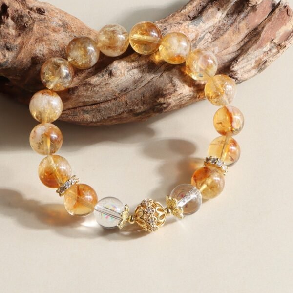 Jinba big comprehensive tremolo explosion natural yellow tower crystal beaded bracelet female high sense tiger eye stone bracelet wholesale - Image 16