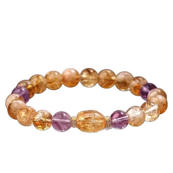 Fortune-making overnight rich yellow crystal bracelet prosperous fortune yellow tower crystal bracelet women's light luxury niche exquisite beaded jewelry - Image 4