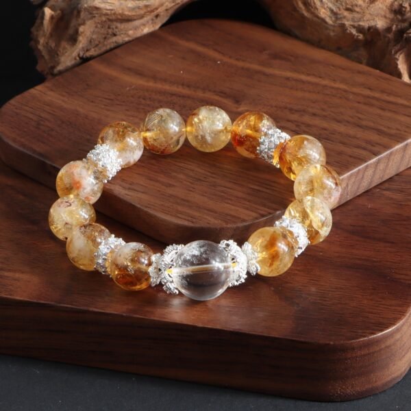 Jinba big comprehensive tremolo explosion natural yellow tower crystal beaded bracelet female high sense tiger eye stone bracelet wholesale - Image 11