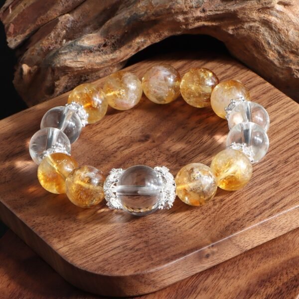 Jinba big comprehensive tremolo explosion natural yellow tower crystal beaded bracelet female high sense tiger eye stone bracelet wholesale - Image 14