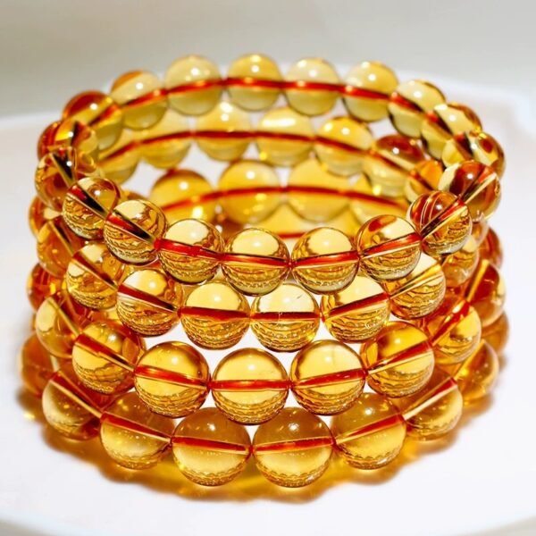 Donghai Crystal Brazilian Citrine Bracelet Optimized Citrine DIY Accessories Ball Bead Bracelet Factory Direct Sales - Image 2