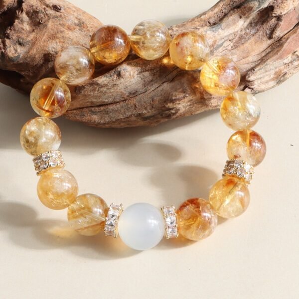 Jinba big comprehensive tremolo explosion natural yellow tower crystal beaded bracelet female high sense tiger eye stone bracelet wholesale - Image 17