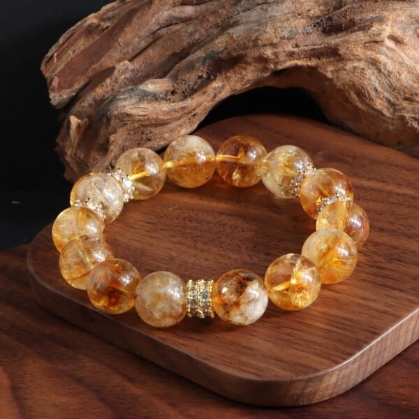 Jinba big comprehensive tremolo explosion natural yellow tower crystal beaded bracelet female high sense tiger eye stone bracelet wholesale - Image 12