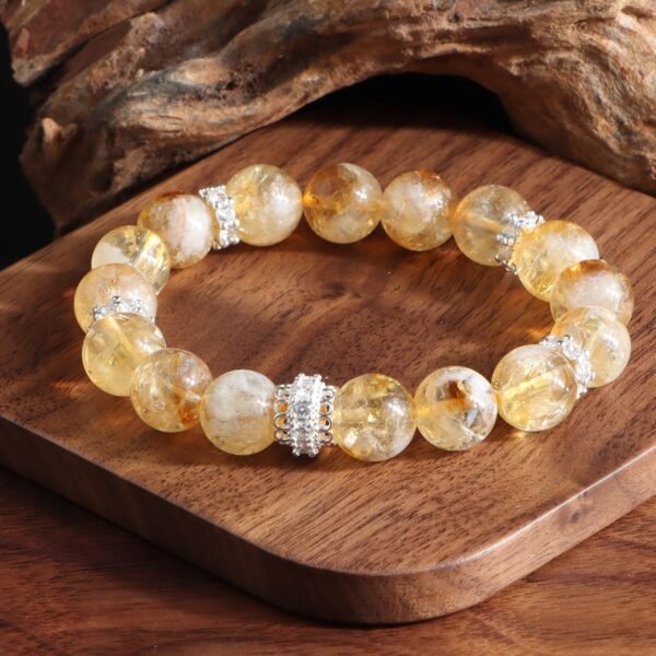 Jinba big comprehensive tremolo explosion natural yellow tower crystal beaded bracelet female high sense tiger eye stone bracelet wholesale - Image 13