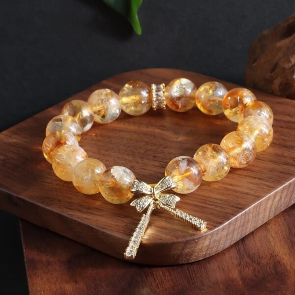 Jinba big comprehensive tremolo explosion natural yellow tower crystal beaded bracelet female high sense tiger eye stone bracelet wholesale - Image 18